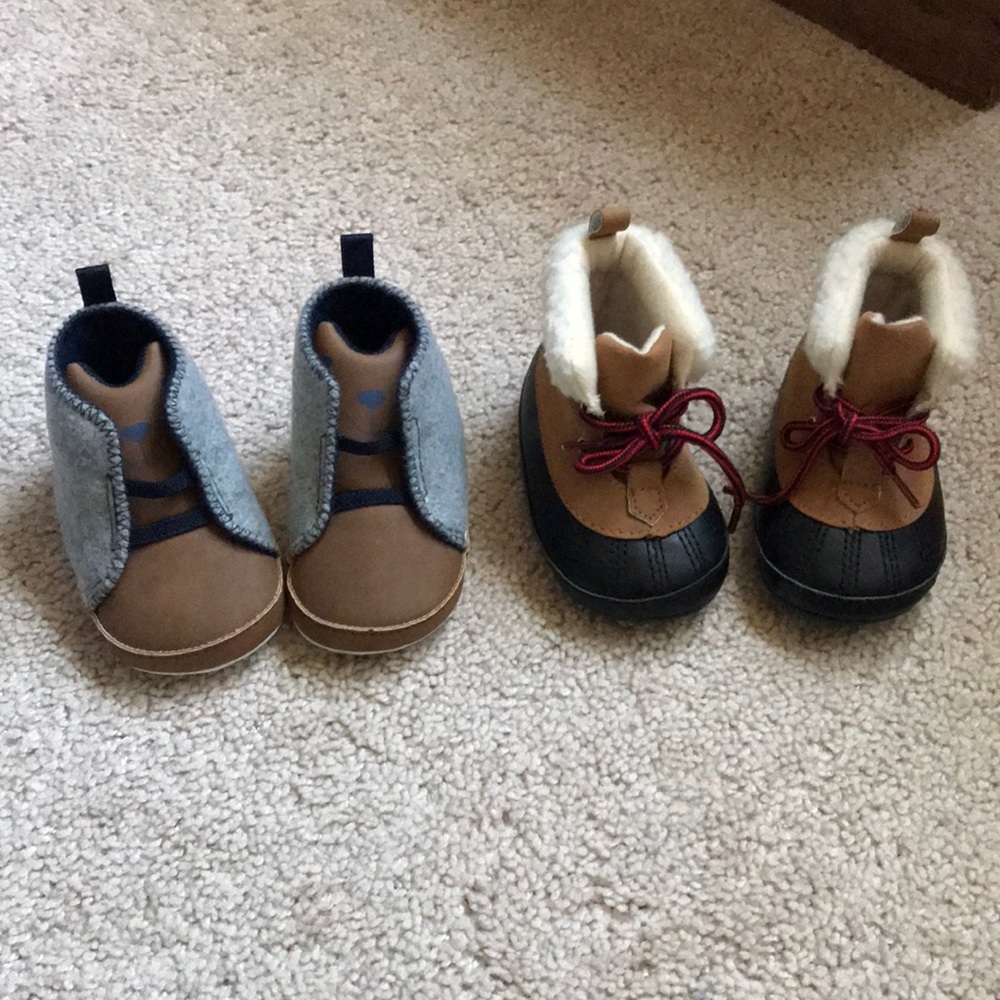 Baby Boy Shoe Bundle- 2 Pair Baby Boy 3-6 mo Shoes